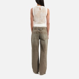 Mid-Rise Straight Leg Jeans