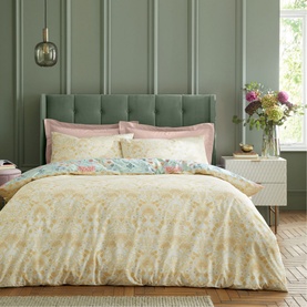 Hydrangea Art Deco Duvet Set Soft Green