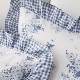 Lucie Floral Duvet Set Blue