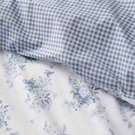 Lucie Floral Duvet Set Blue