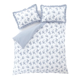 Lucie Floral Duvet Set Blue