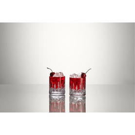 Lismore Red Tumbler Straight Glass, Set of Two