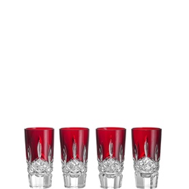 Lismore Red Shot Glass, Set of Four