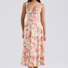 Carmen Peony Bustier Sundress
