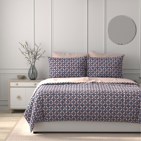 Tile Print Duvet Set Multi