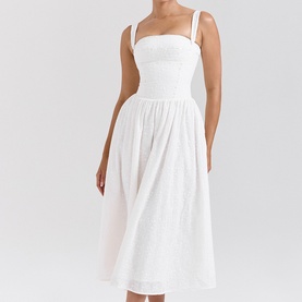 Vivien Broderie Anglais Flared Sundress