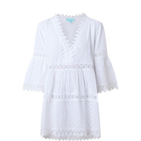 Victoria Crochet-Embroidered Mini Dress