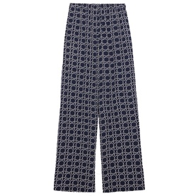 Geometric Printed Wide Leg Trousers