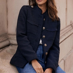 Boucle Military Jacket