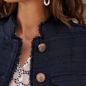 Boucle Military Jacket