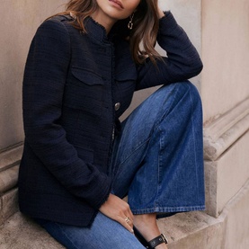 Boucle Military Jacket