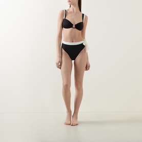Tahiti High-Rise Monochrome Bikini Bottoms