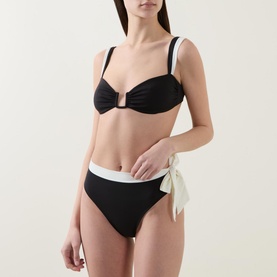 Tahiti High-Rise Monochrome Bikini Bottoms