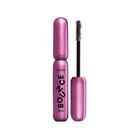 Benefit Badgal Bounce Volumising Mascara in metallic pink tube with wand applicator shown