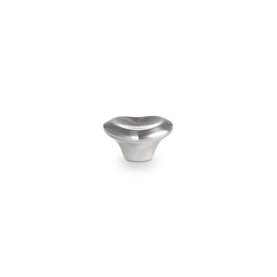 Le Creuset stainless steel replacement knob with smooth domed top and tapered base, one size