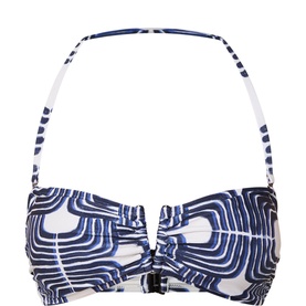 Printed Bandeau Bikini Top