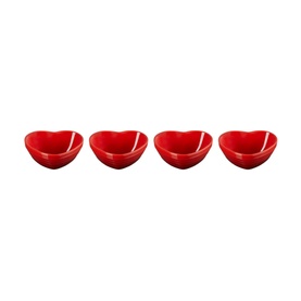 Stoneware Heart Bowls, Set of Four