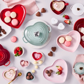 Stoneware Heart Bowls, Set of Four
