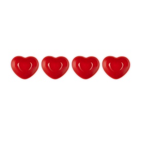 Stoneware Heart Bowls, Set of Four