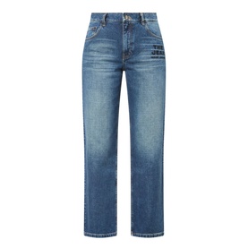 The Jean Mid-Rise Straight Leg Jeans