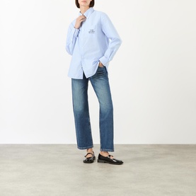 The Jean Mid-Rise Straight Leg Jeans
