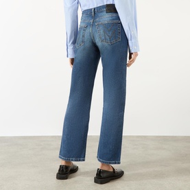 The Jean Mid-Rise Straight Leg Jeans