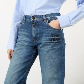 The Jean Mid-Rise Straight Leg Jeans