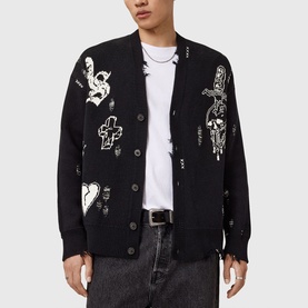 Caledon Oversized Graphic Cardigan