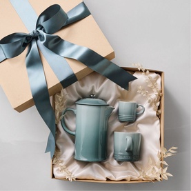 Stoneware Cafetiere with Metal Press 1L