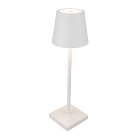 LED Rechargeable Painted Matt White Table Lamp