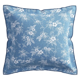 Zayda Square Pillowcase Pair Chambray Blue
