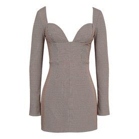 Angelie Houndstooth Mini Dress