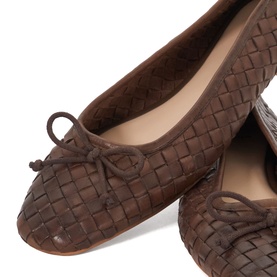 Heat Woven Bow Ballet Flats