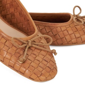 Heat Woven Bow Ballet Flats