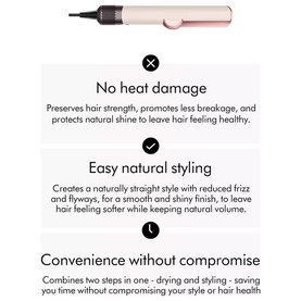 Airstrait Dryer and Straightener Ceramic Pink and Rose Gold