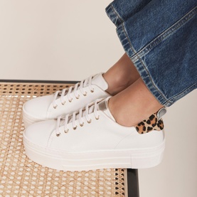 Belle Leopard Platform Trainers