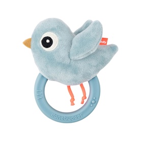 Birdee Blue Sensory Rattle with Teether