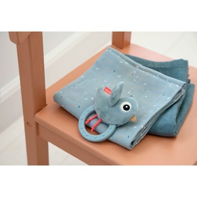 Birdee Blue Sensory Rattle with Teether