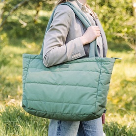 Quilted Tote Changing Bag Green