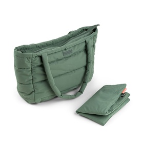 Quilted Tote Changing Bag Green