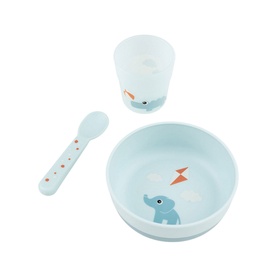 Playground Blue Three-Piece Foodie First Meal Set