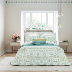 Voysey Anselm Duvet Set Aqua