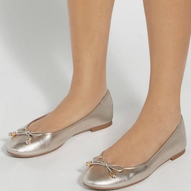 Hallo Charm-Detail Ballet Flats