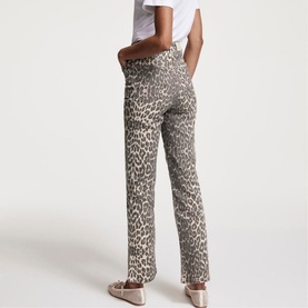 Leopard Slim-Leg Jeans