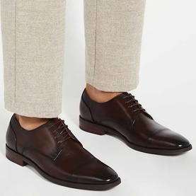 Suffix Leather Toe Cap Derby Shoes