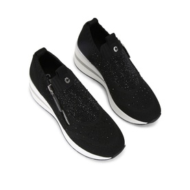 Embellished Zip-Knit Platform Trainers