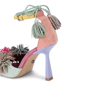 Pom Pom Heeled Sandals