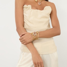 Solanales Large Twisted Cuff