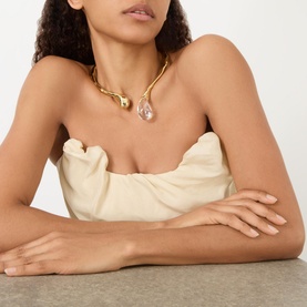 Liquid Lucite Sprout Collar Necklace