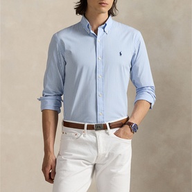 Polo Player Logo Striped Shirt